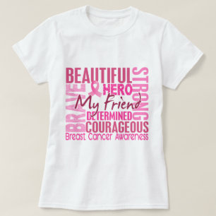 Tribut-quadratischer Freund-Brustkrebs T-Shirt