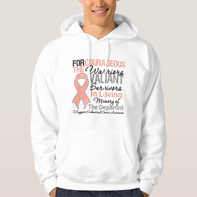 Tribut-StützEndometrial Krebs-Bewusstsein Hoodie (Vorderseite)