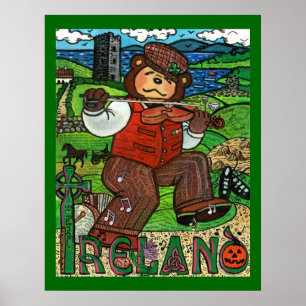Tribut Zachary Bear's® nach Irland Poster