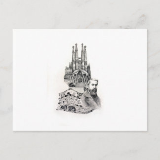 Tribut zu Gaudi. Postkarte