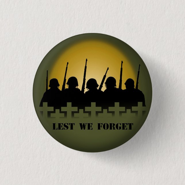 Tribute Buttons, damit wir den Krieg nicht vergess Button (Vorderseite)