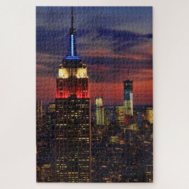 Tribute In Light Sept 11, World Trade Center ESB # Puzzle (Vertikal)