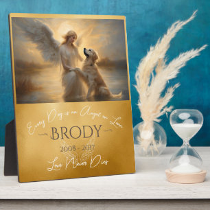Tribute Loss Golden Retriever Angel Art Fotoplatte
