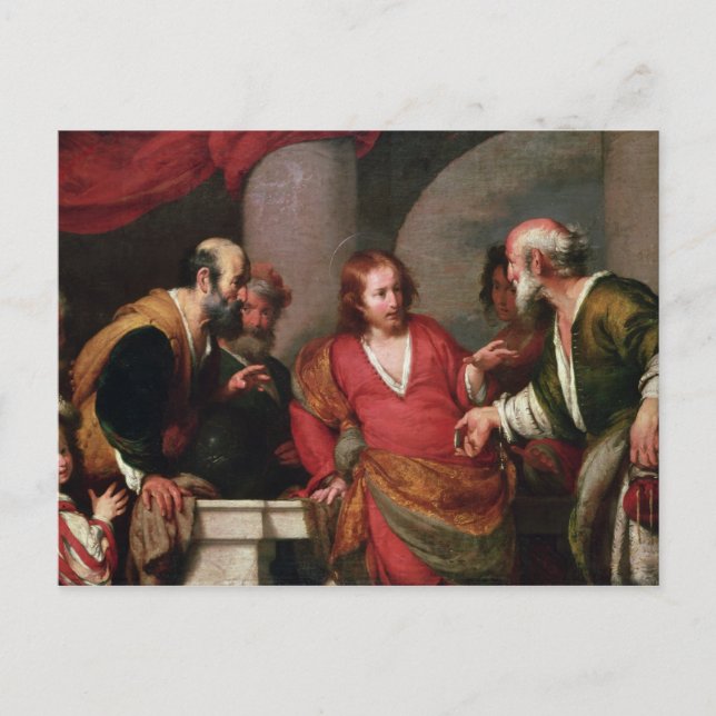 Tribute Money, c.1631 Postkarte (Vorderseite)