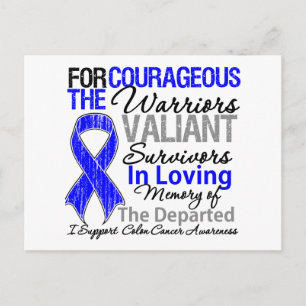 Tribute Support Colon Cancer Awareness Postkarte