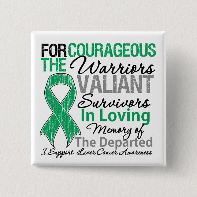 Tribute Support Liver Cancer Awareness Button (Vorderseite)