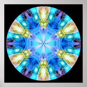 "Tribute to Chihuly" Mandala Poster/ Print Poster