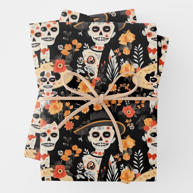 Tribute to the tradition of the Day of the Dead  Geschenkpapier Set (Beispiel)