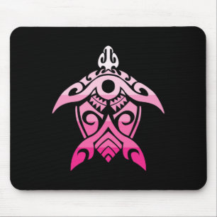 Tribyl Turtle Breast Cancer Awareness Hawaiian Pol Mousepad