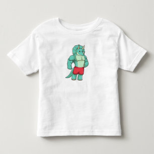 Triceratops als Bodybuilder an der Bodybuilding Kleinkind T-shirt
