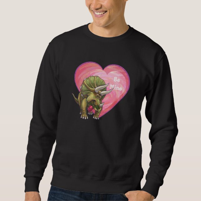 Triceratops am Valentinstag der Liebe Sweatshirt (Vorderseite)