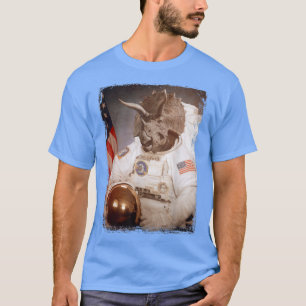 Triceratops Astronaut Dinosaur Space Anzug Moon Di T-Shirt