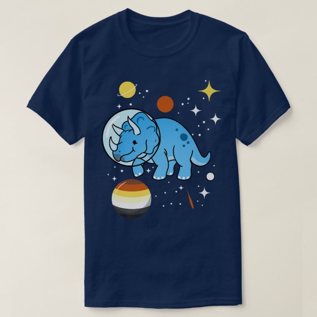 Triceratops Astronaut Gay Bear Prix T-Shirt (Design vorne)