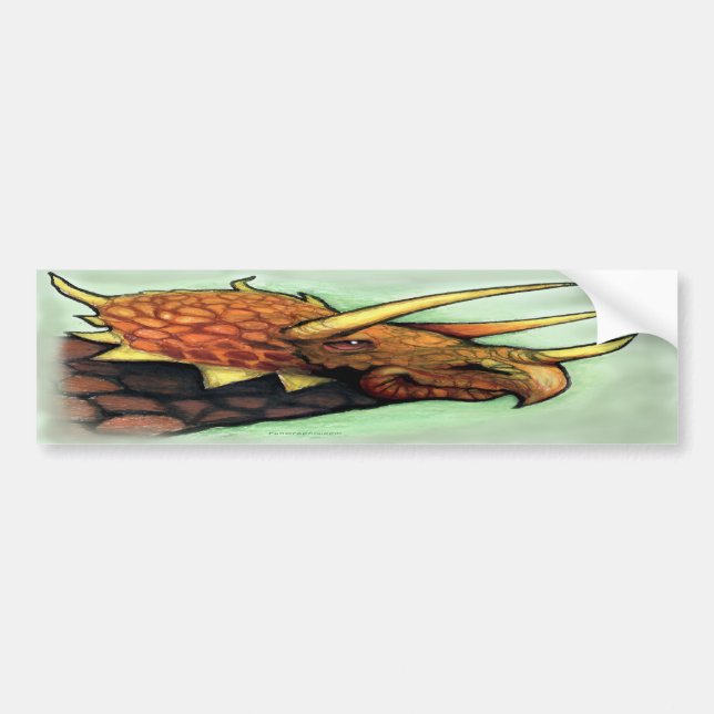 Triceratops Autoaufkleber (Vorne)