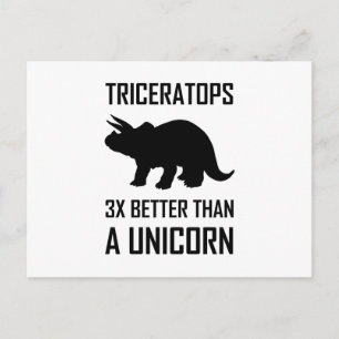 Triceratops besser als Unicorn Postkarte