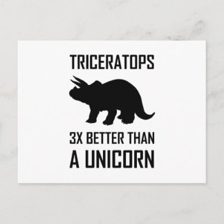Triceratops besser als Unicorn Postkarte