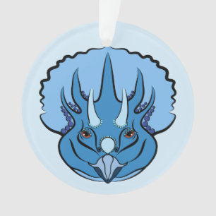 Triceratops Blue Niedlich Dinosaurier Ornament