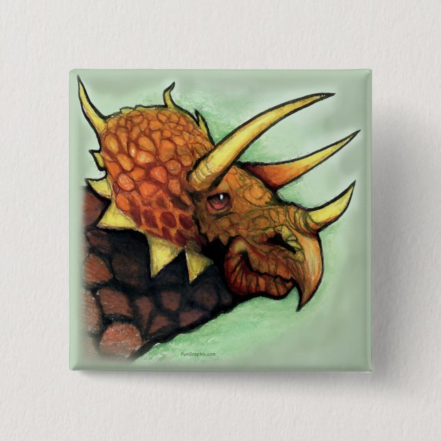 Triceratops Button (Vorderseite)