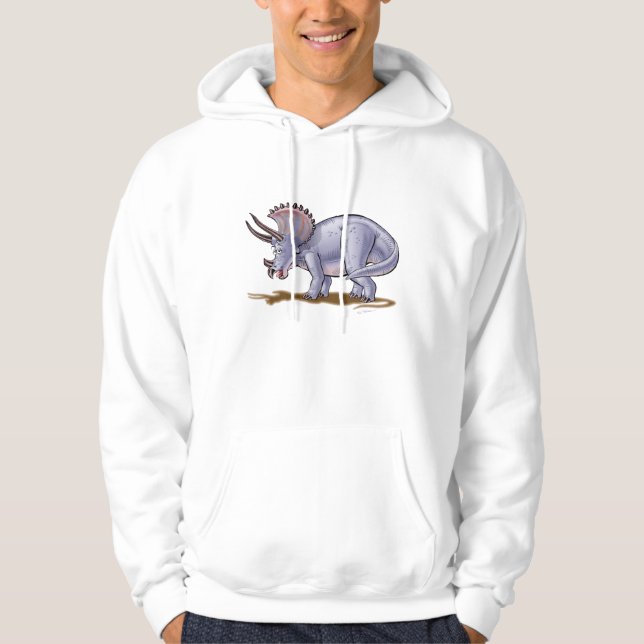 Triceratops-Cartoondinosaurier Hoodie (Vorderseite)