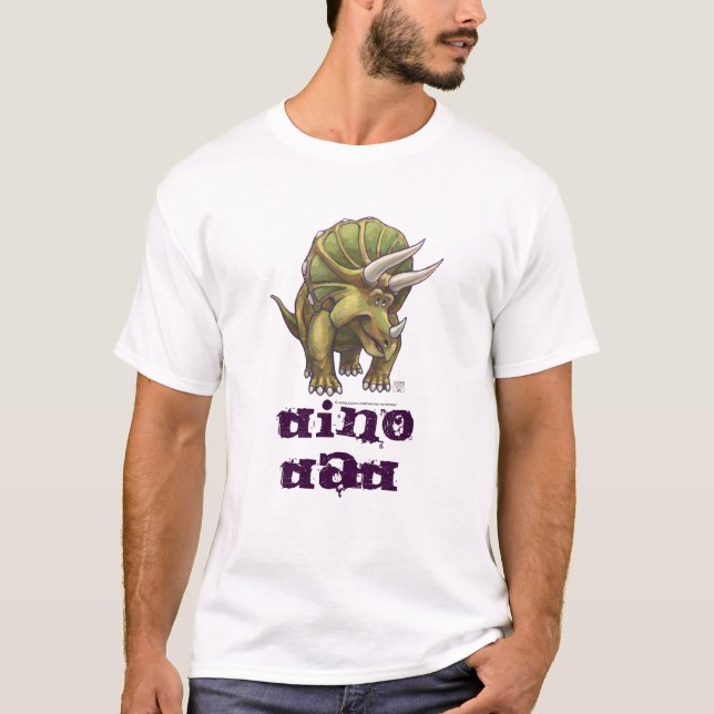 Triceratops Dino Vater T-Shirt (Vorderseite)