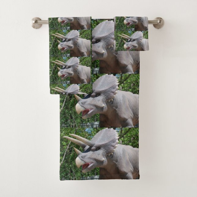 Triceratops Dinosaur Badhandtuch Set (Insitu)
