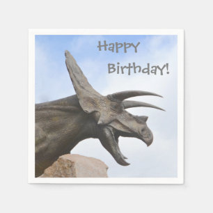 Triceratops Dinosaur Birthday Serviette