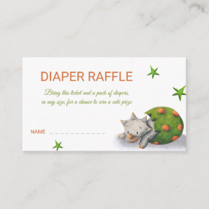 Triceratops Dinosaur Diaper Raffle Begleitkarte