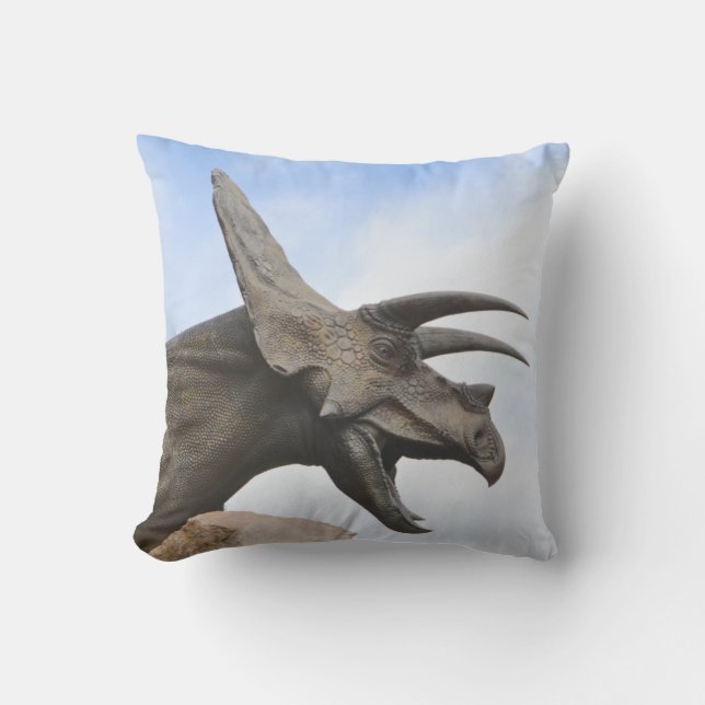 Triceratops Dinosaur Kissen (Vorderseite)
