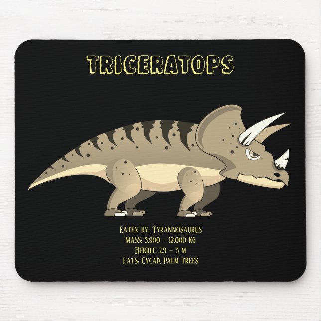 Triceratops Dinosaur Mousepad (Vorne)