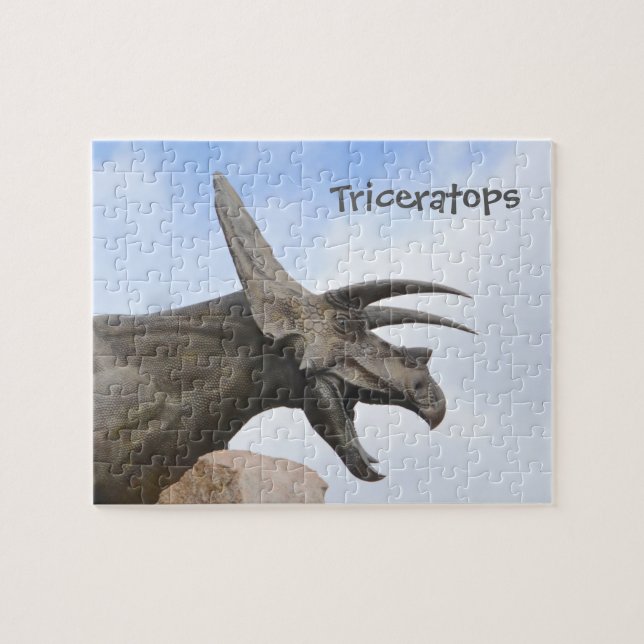 Triceratops Dinosaur Puzzle (Horizontal)