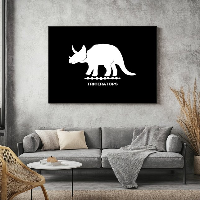 Triceratops Dinosaur-Silhouette Poster (Von Creator hochgeladen)