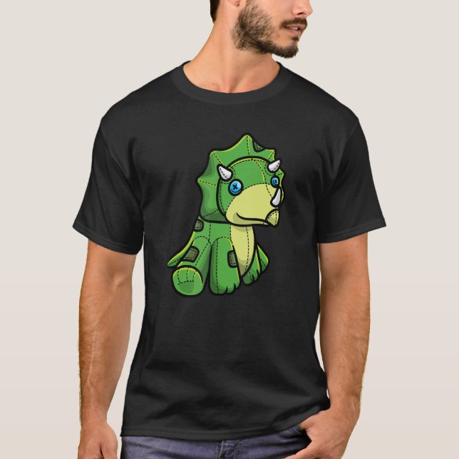 Triceratops Dinosaurier Dino Kinder T-Shirt (Vorderseite)