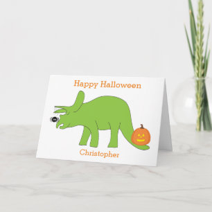 Triceratops Dinosaurier Halloween Card Karte