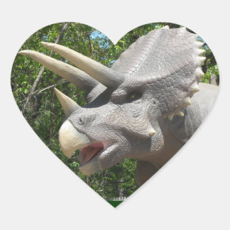 Triceratops Dinosaurier Herz-Aufkleber