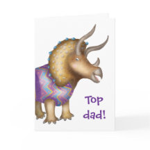 Triceratops Dinosaurier "Top Vater" Vatertagskarte