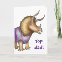 Triceratops Dinosaurier "Top Vater" Vatertagskarte