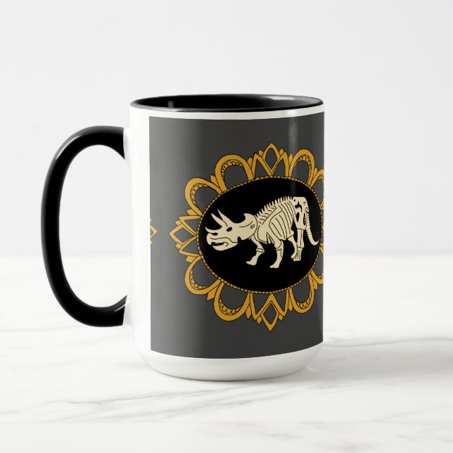 Triceratops-Fossil-Miniatur Tasse (Links)