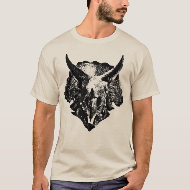 Triceratops Fossil Skull T - Shirt (Vorderseite)
