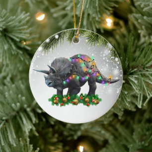 Triceratops Geschenk für Dinosaurier Lover prähist Keramik Ornament