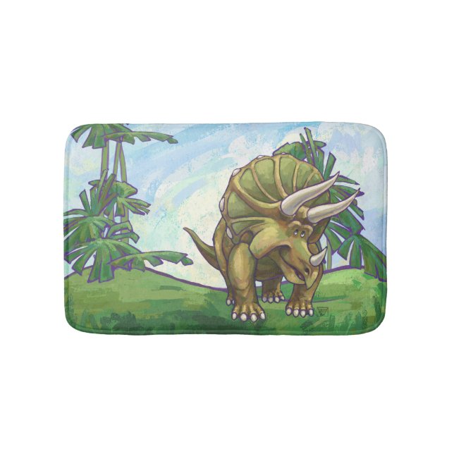 Triceratops Geschenke und Zubehör Badematte (Vorderseite)