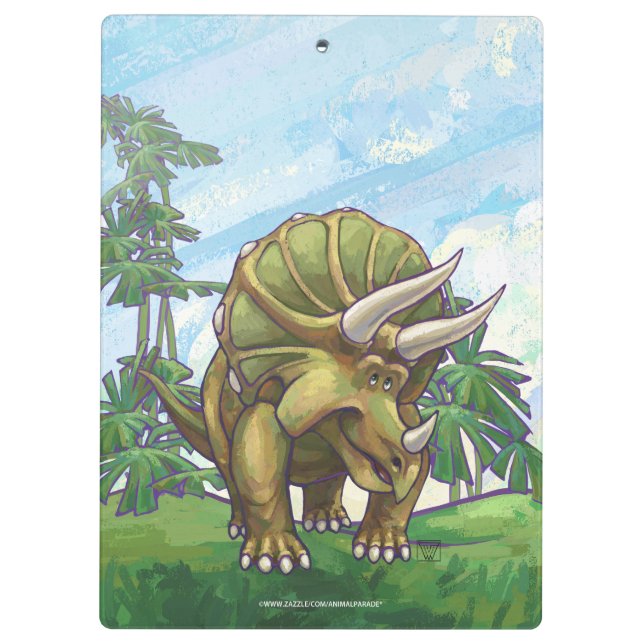 Triceratops Geschenke und Zubehör Klemmbrett (Rückseite)
