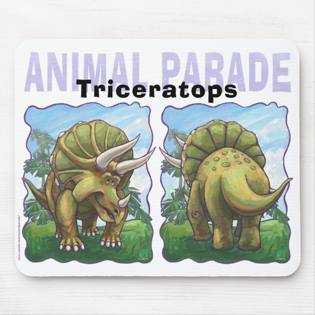 Triceratops Geschenke und Zubehör Mousepad (Vorne)