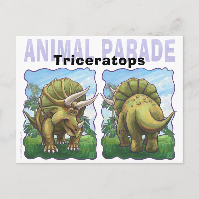 Triceratops Geschenke und Zubehör Postkarte (Vorderseite)