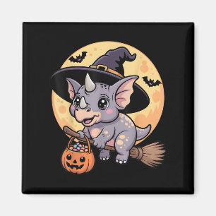 Triceratops Hexenhut Pumpkin Halloween Kostüm Me Magnet