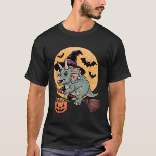 Triceratops Hexenhut Pumpkin Halloween Kostüm Me T-Shirt