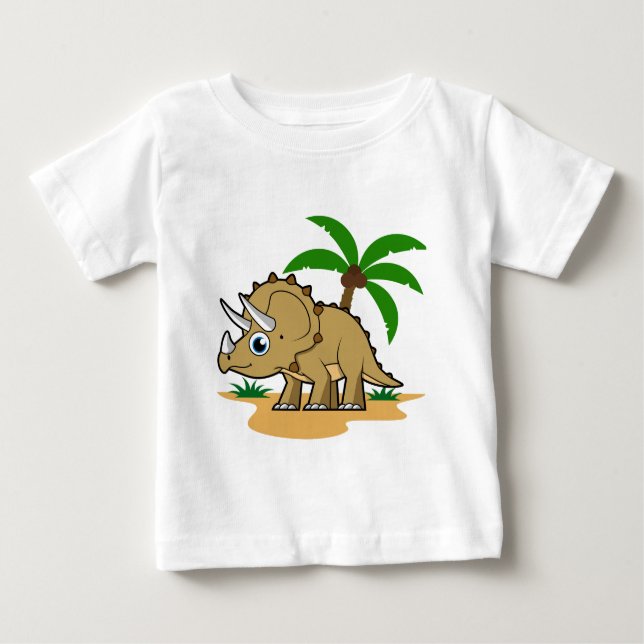 Triceratops in einem tropischen Klima. Baby T-shirt (Vorderseite)
