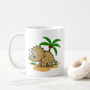 Triceratops in einem tropischen Klima. Kaffeetasse