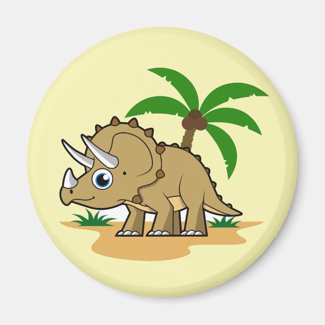 Triceratops in einem tropischen Klima. Magnet (Vorne)