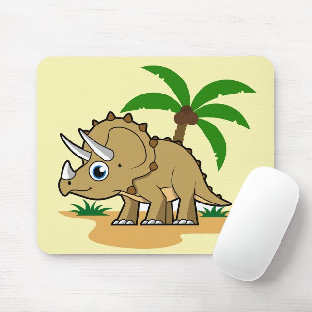 Triceratops in einem tropischen Klima. Mousepad (Mit Mouse)