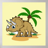 Triceratops in einem tropischen Klima.